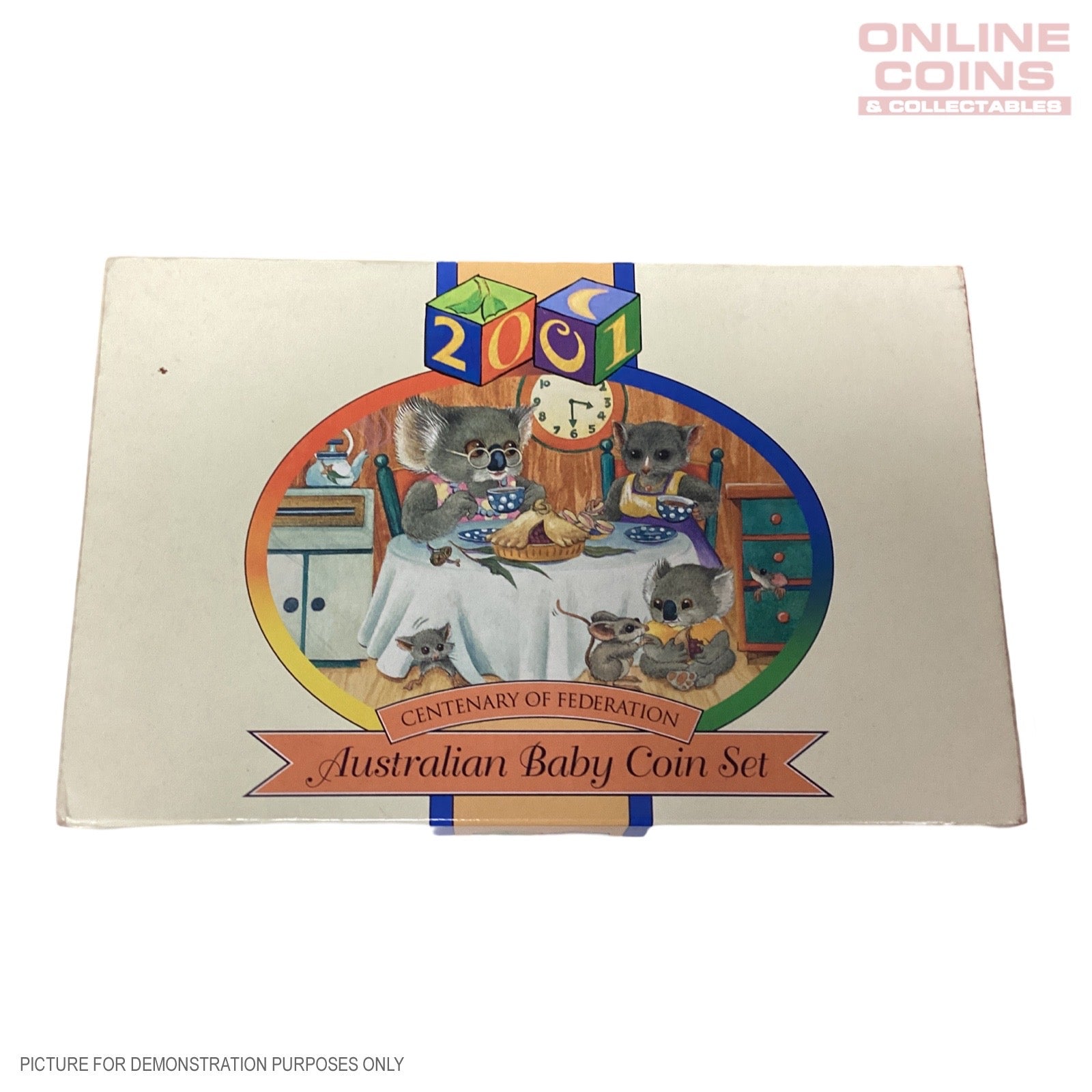 2001 Baby Proof Coin Set Koala Series - Missing Silver Medallion